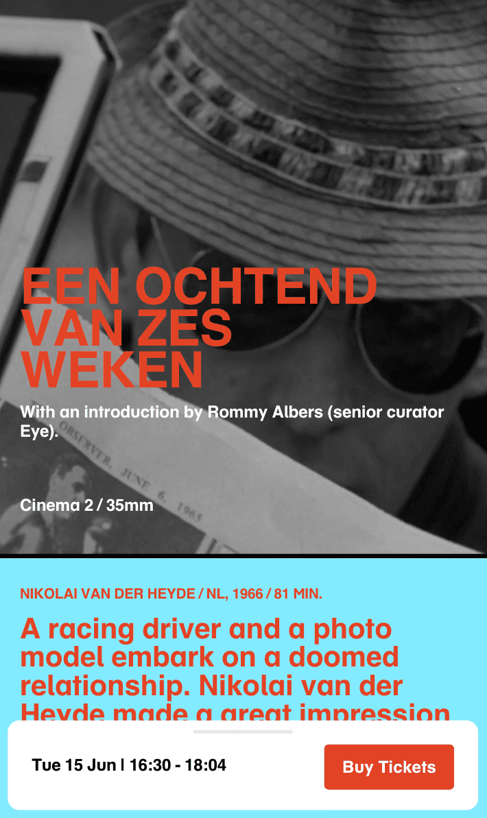 Buy ticket mobile view